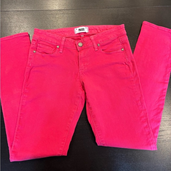 PAIGE Barbie pink skyline ankle peg jeans size 26 - Picture 3 of 13